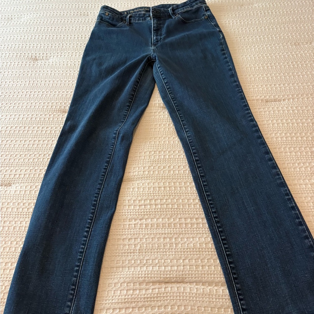 Talbots High Waist Barely Boot Flawless Women's Dark Blue Flare Jeans